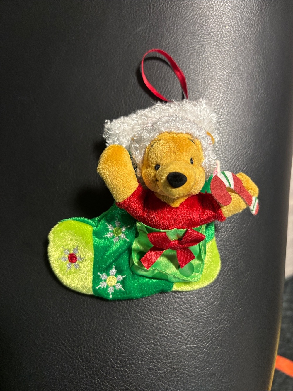 Winnie the Pooh Mini Christmas Stocking Disney Store Exclusive 1999 Vintage/Y2K